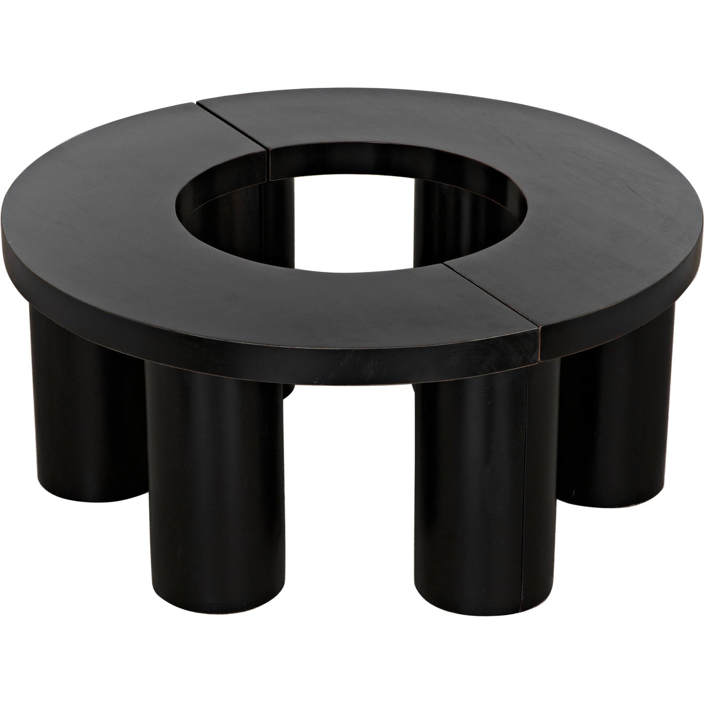 007 SI-1956984 | Additional Silo | Pluto Coffee Table by Noir in hand rubbed black. Made from mahogany in a modern style.