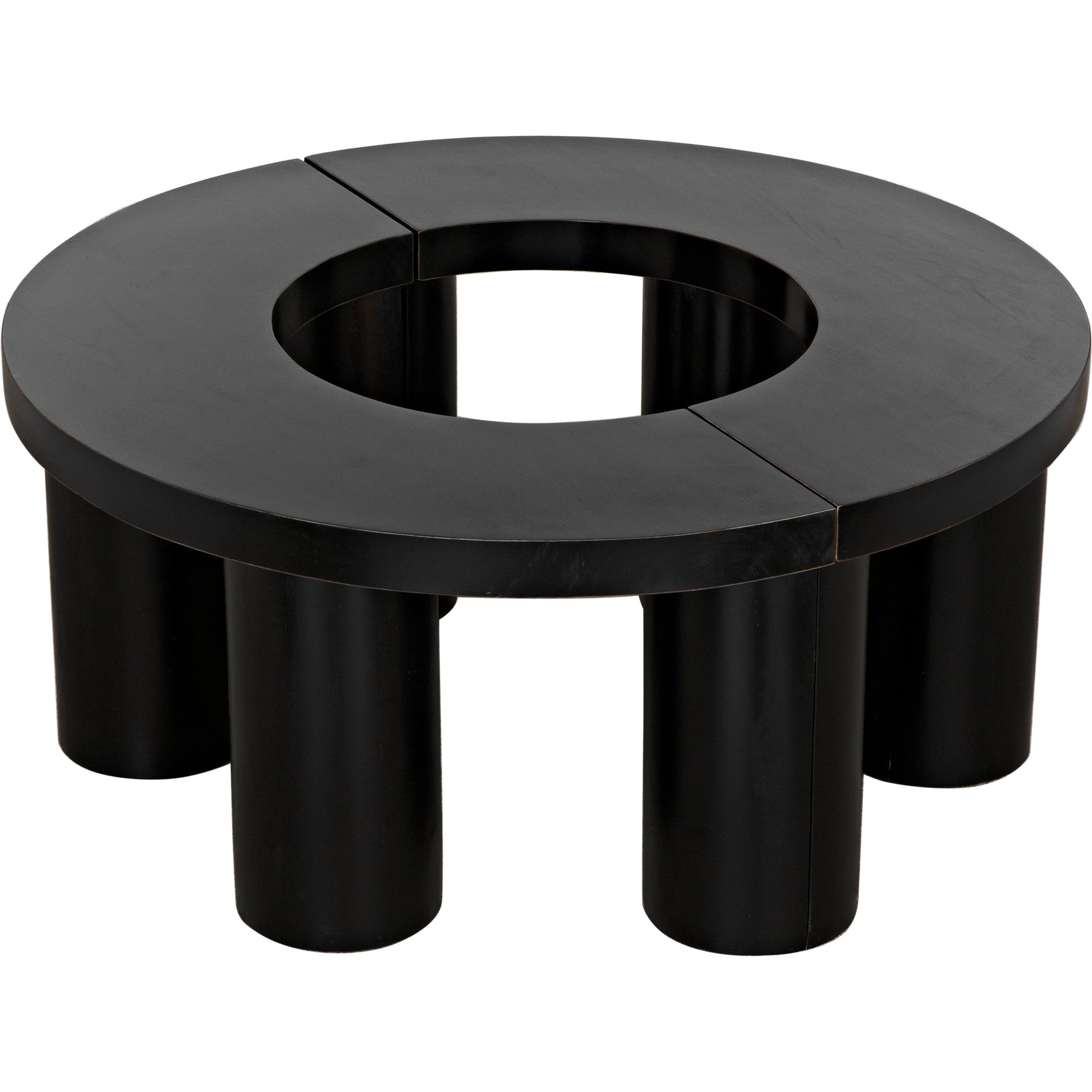 Pluto Coffee Table by Noir in hand rubbed black. Made from mahogany in a modern style.