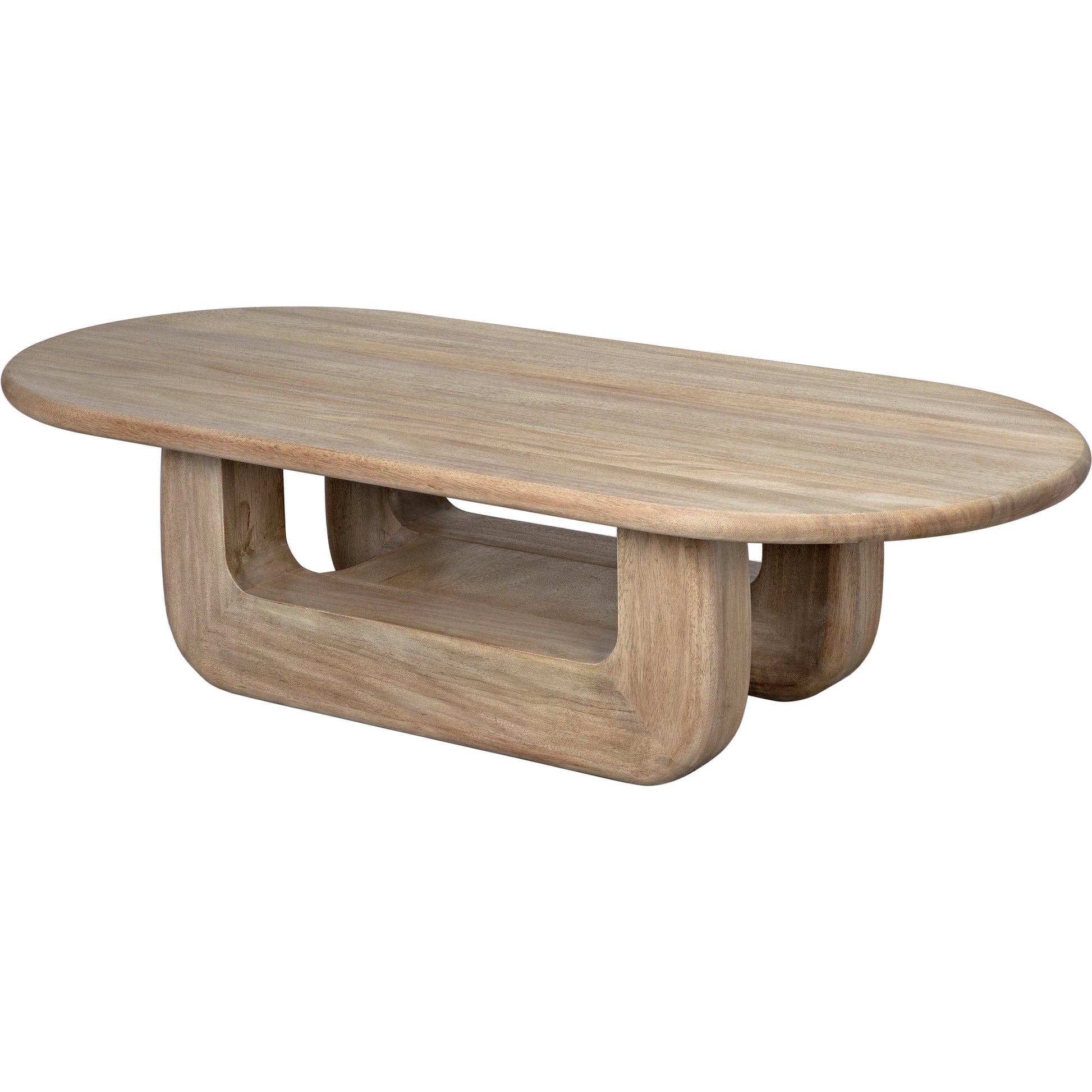 Disorder Coffee Table by Noir in washed walnut. Made from walnut in a modern style.