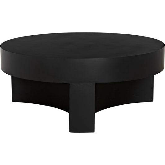 Steward Coffee Table C by Noir in matte black. Made from industrial steel in a modern style.