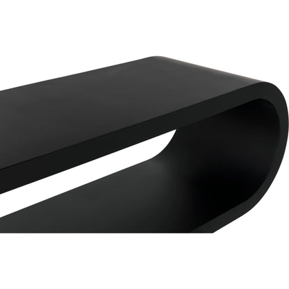 Estelle Coffee Table by Noir in matte black. Made from industrial steel in a modern style.