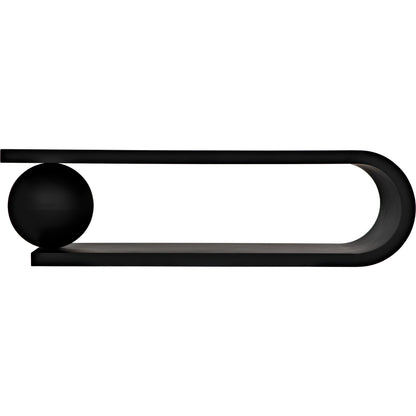 Estelle Coffee Table by Noir in matte black. Made from industrial steel in a modern style.