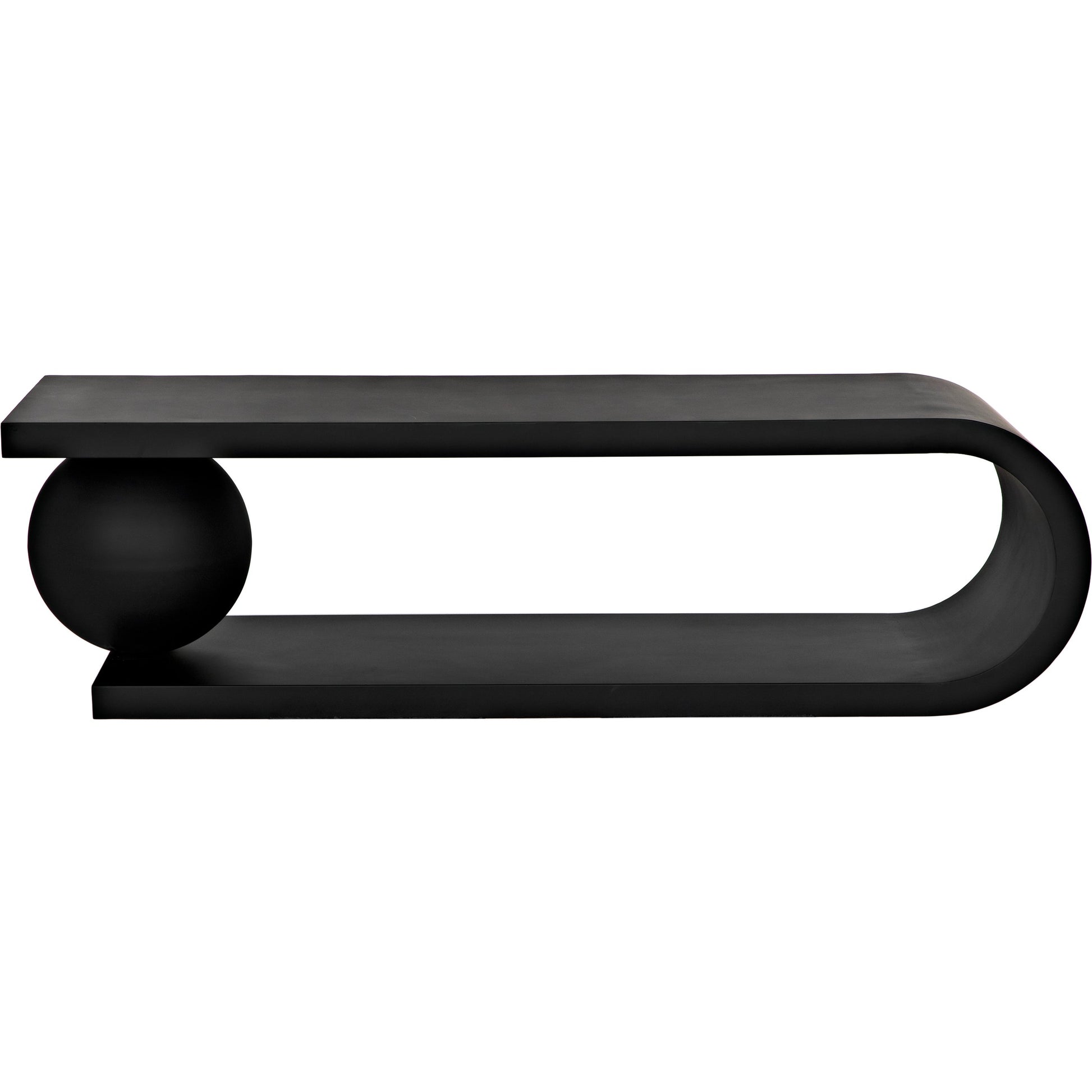 Estelle Coffee Table by Noir in matte black. Made from industrial steel in a modern style.