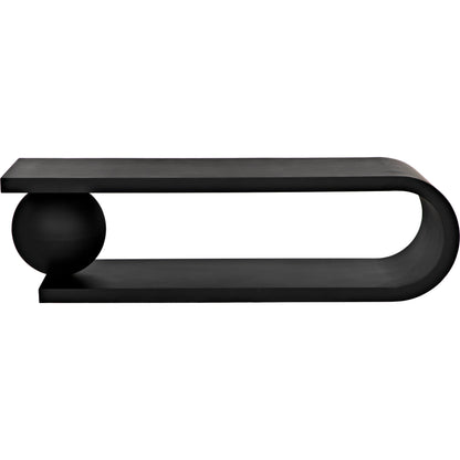 Estelle Coffee Table by Noir in matte black. Made from industrial steel in a modern style.