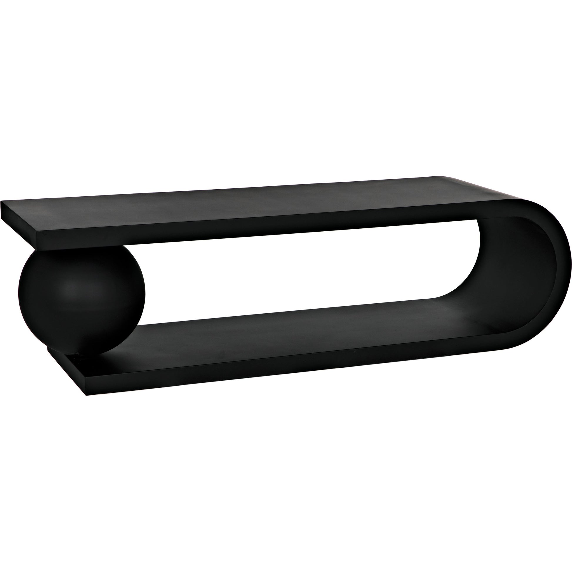 Estelle Coffee Table by Noir in matte black. Made from industrial steel in a modern style.