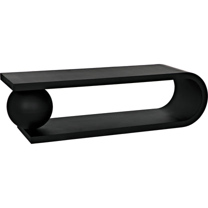 Estelle Coffee Table by Noir in matte black. Made from industrial steel in a modern style.