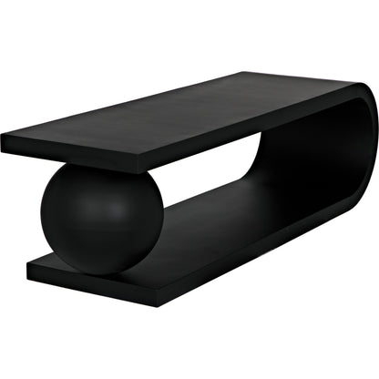 Estelle Coffee Table by Noir in matte black. Made from industrial steel in a modern style.