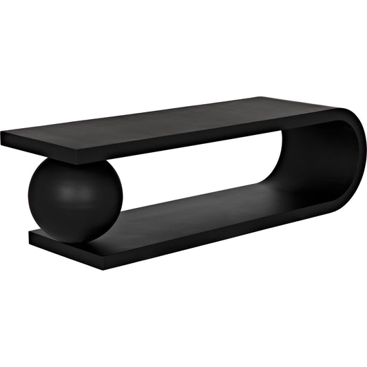 Estelle Coffee Table by Noir in matte black. Made from industrial steel in a modern style.