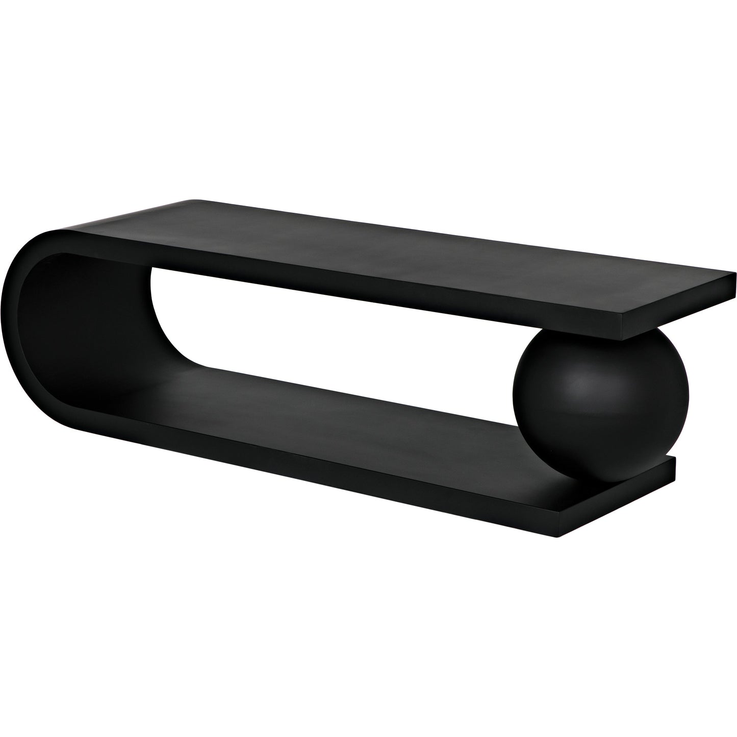 006 SI-1975451 | Additional Silo | Estelle Coffee Table by Noir in matte black. Made from industrial steel in a modern style.