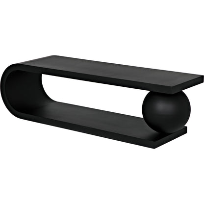 Estelle Coffee Table by Noir in matte black. Made from industrial steel in a modern style.