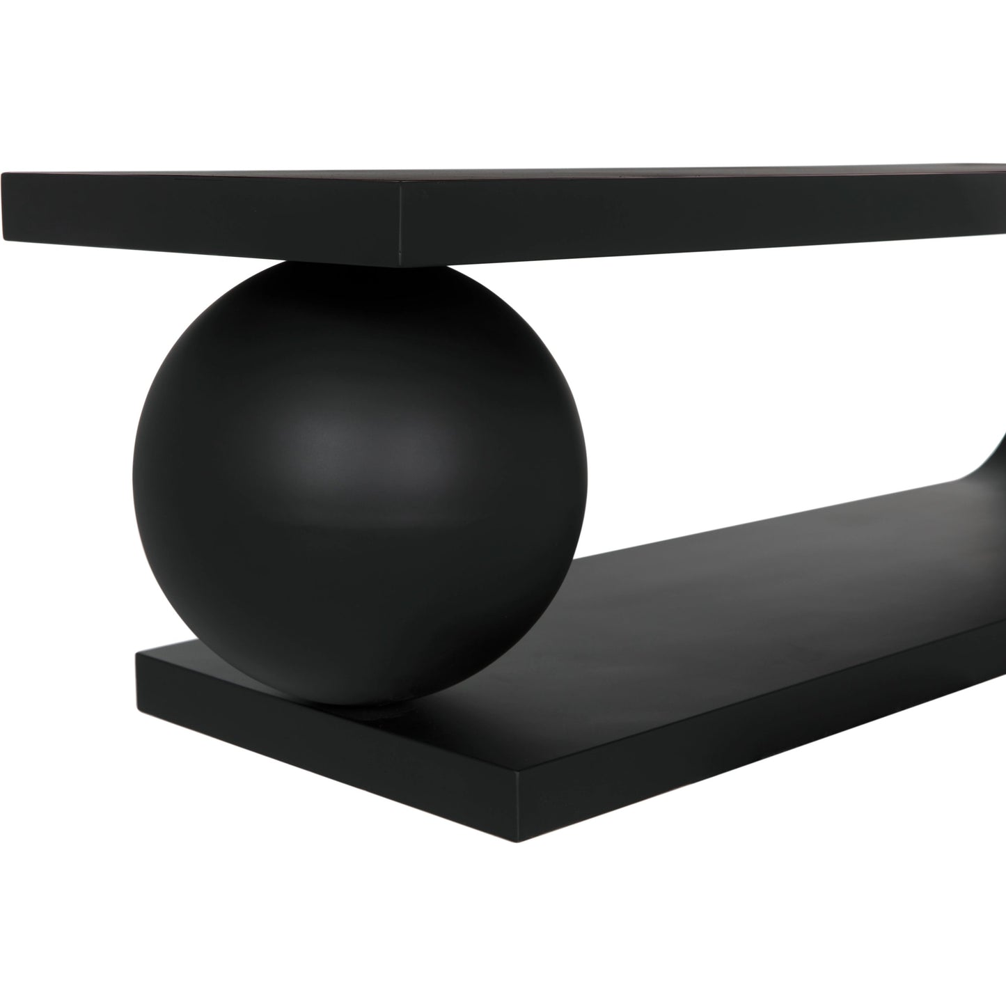 009 SI-1975451 | Closeup | Estelle Coffee Table by Noir in matte black. Made from industrial steel in a modern style.