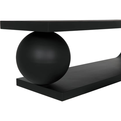 Estelle Coffee Table by Noir in matte black. Made from industrial steel in a modern style.