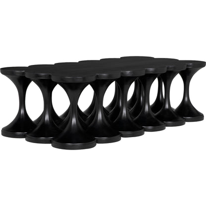 Jericho Coffee Table by Noir in hand rubbed black. Made from mahogany in a modern style.