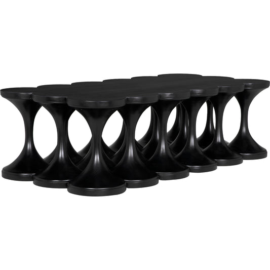 Jericho Coffee Table by Noir in hand rubbed black. Made from mahogany in a modern style.