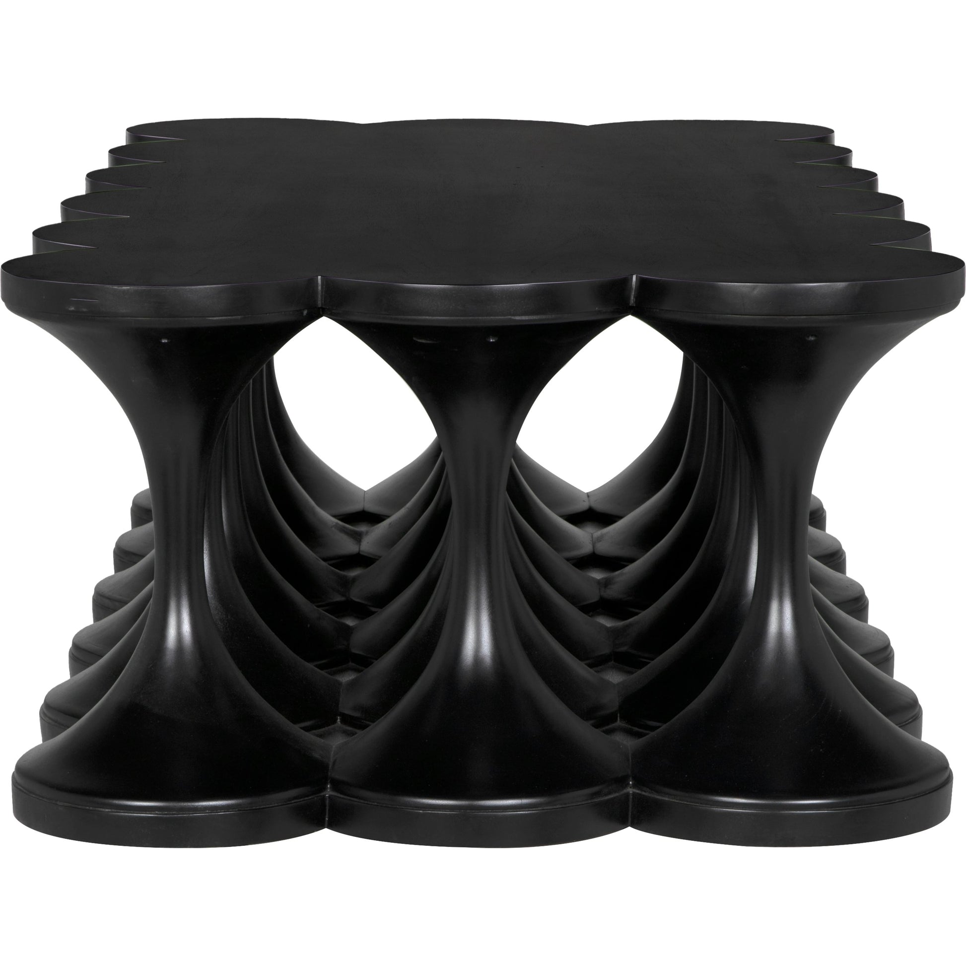 Jericho Coffee Table by Noir in hand rubbed black. Made from mahogany in a modern style.