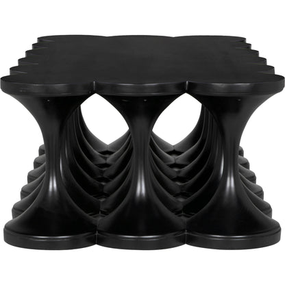 Jericho Coffee Table by Noir in hand rubbed black. Made from mahogany in a modern style.
