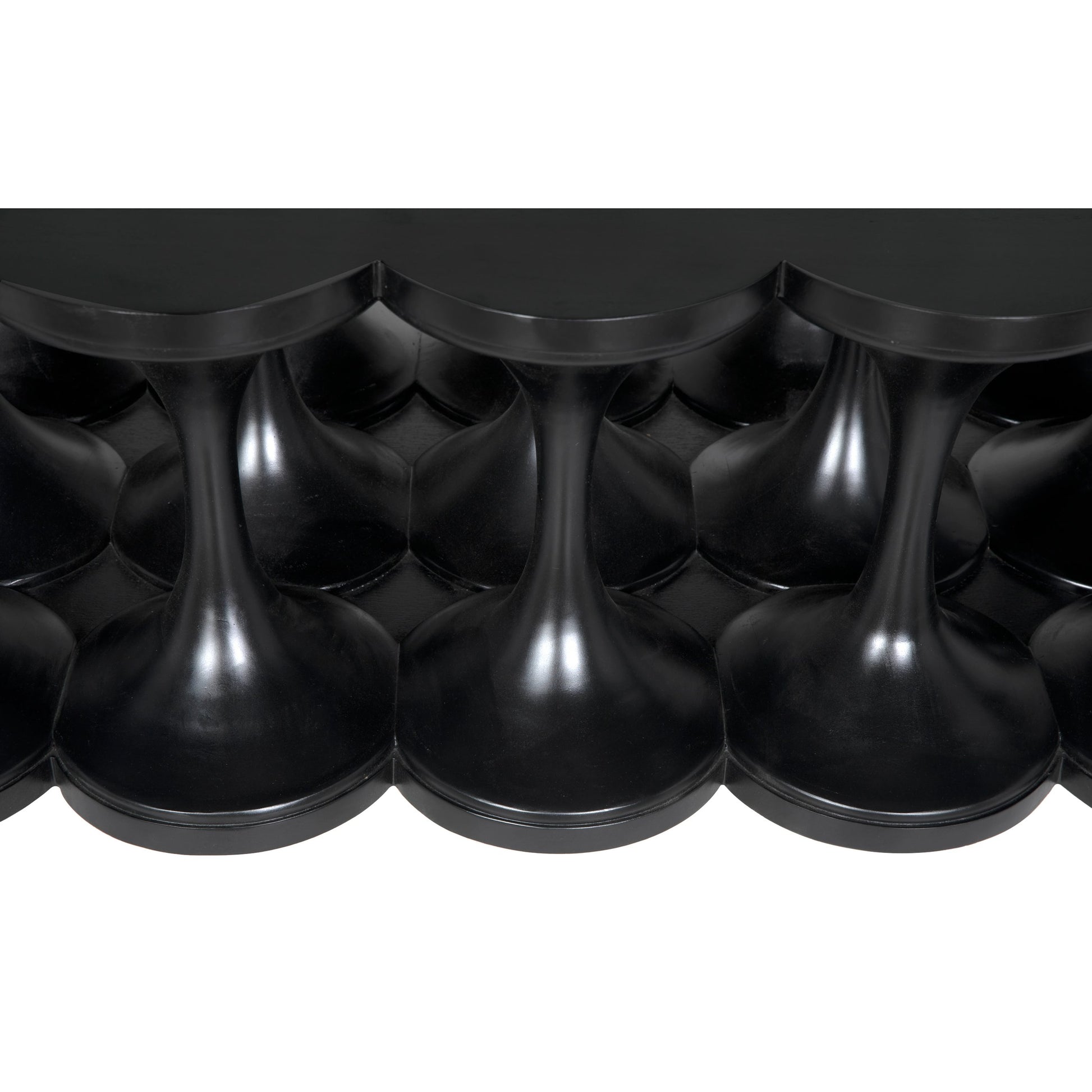 Jericho Coffee Table by Noir in hand rubbed black. Made from mahogany in a modern style.