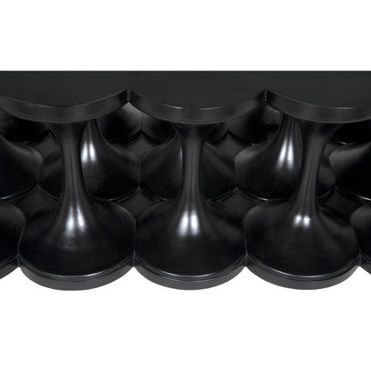 Jericho Coffee Table by Noir in hand rubbed black. Made from mahogany in a modern style.