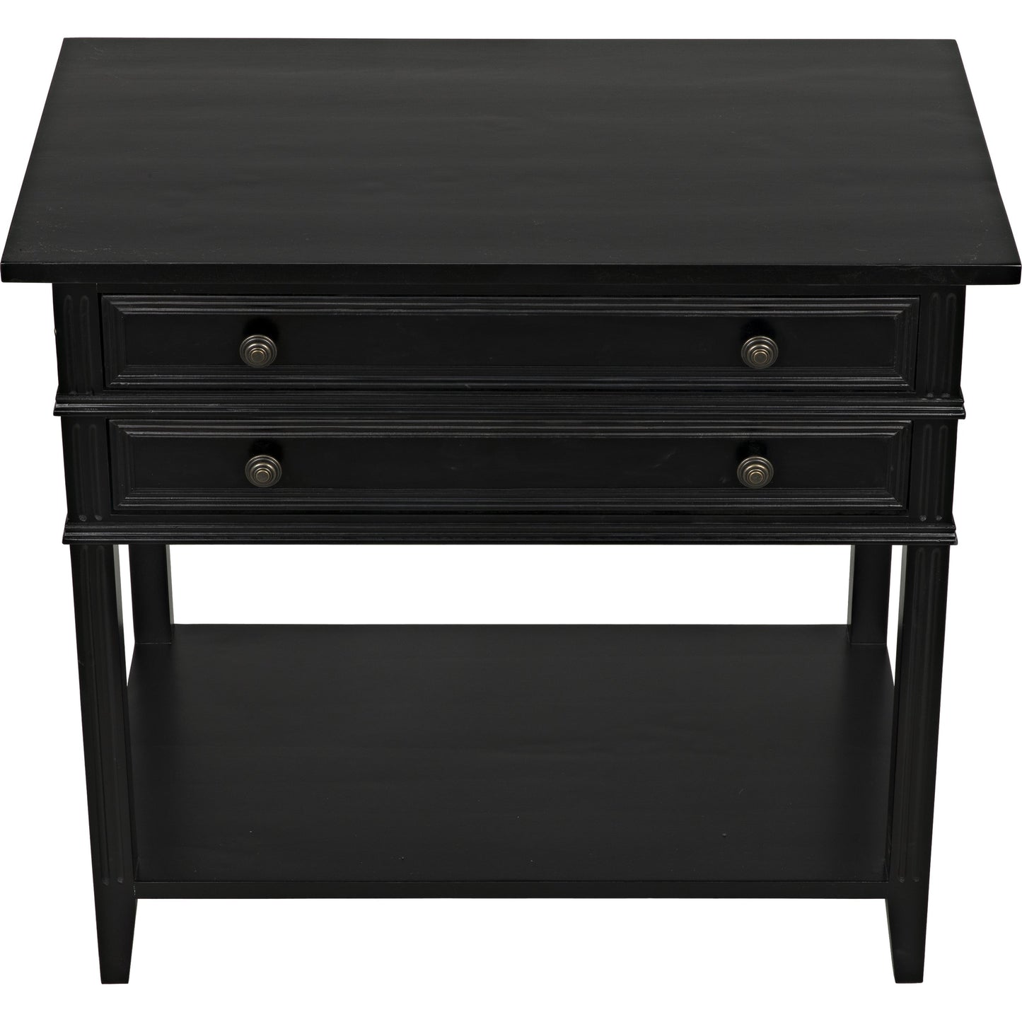 010 S-334559 | Additional Silo | Colonial Side Table by Noir in distressed black. Made from birch in a traditional style.