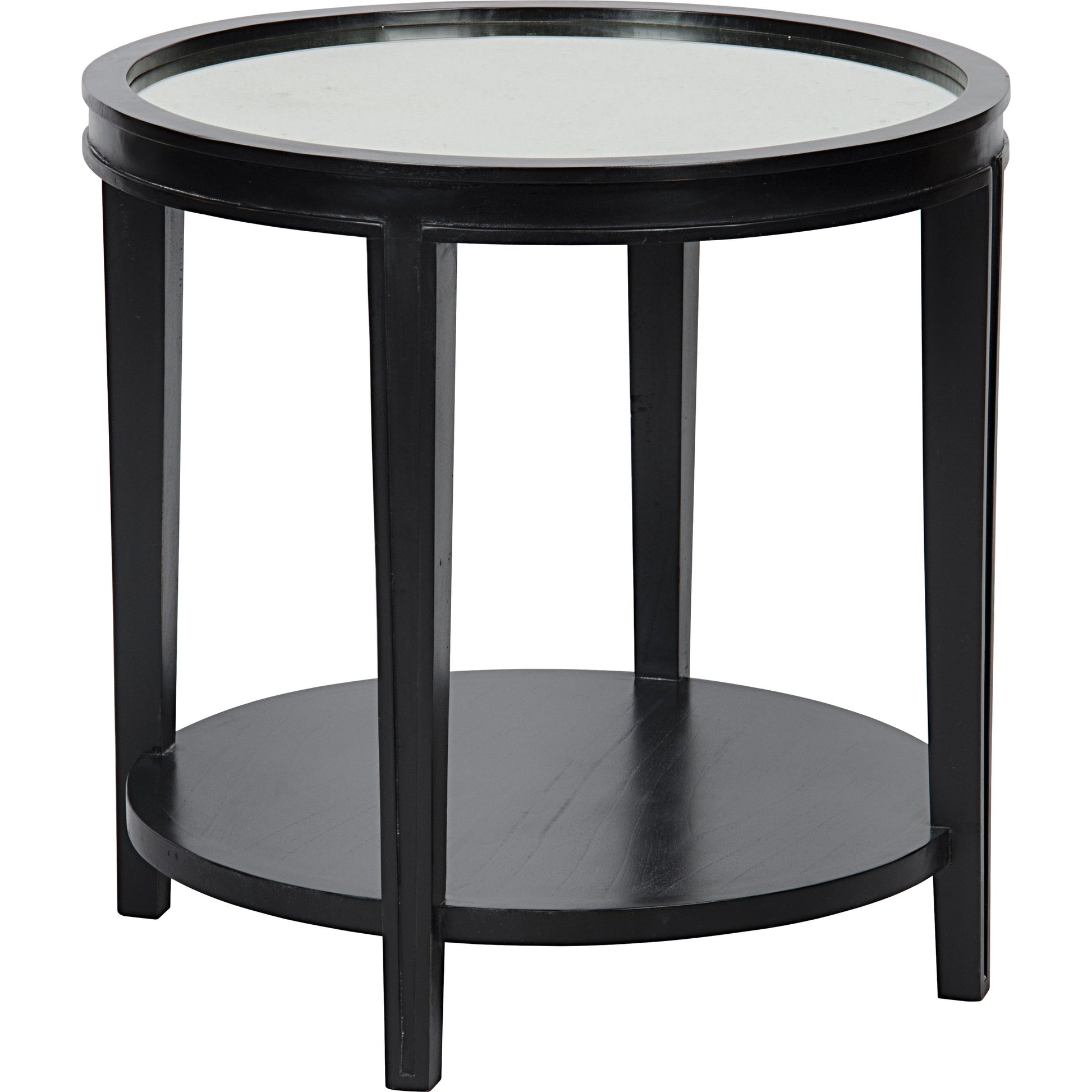 Imperial Side Table by Noir in white wash. Made from mahogany in a transitional style.