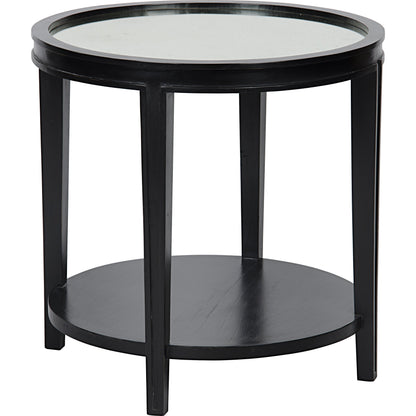 Imperial Side Table by Noir in white wash. Made from mahogany in a transitional style.