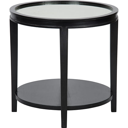 Imperial Side Table by Noir in white wash. Made from mahogany in a transitional style.