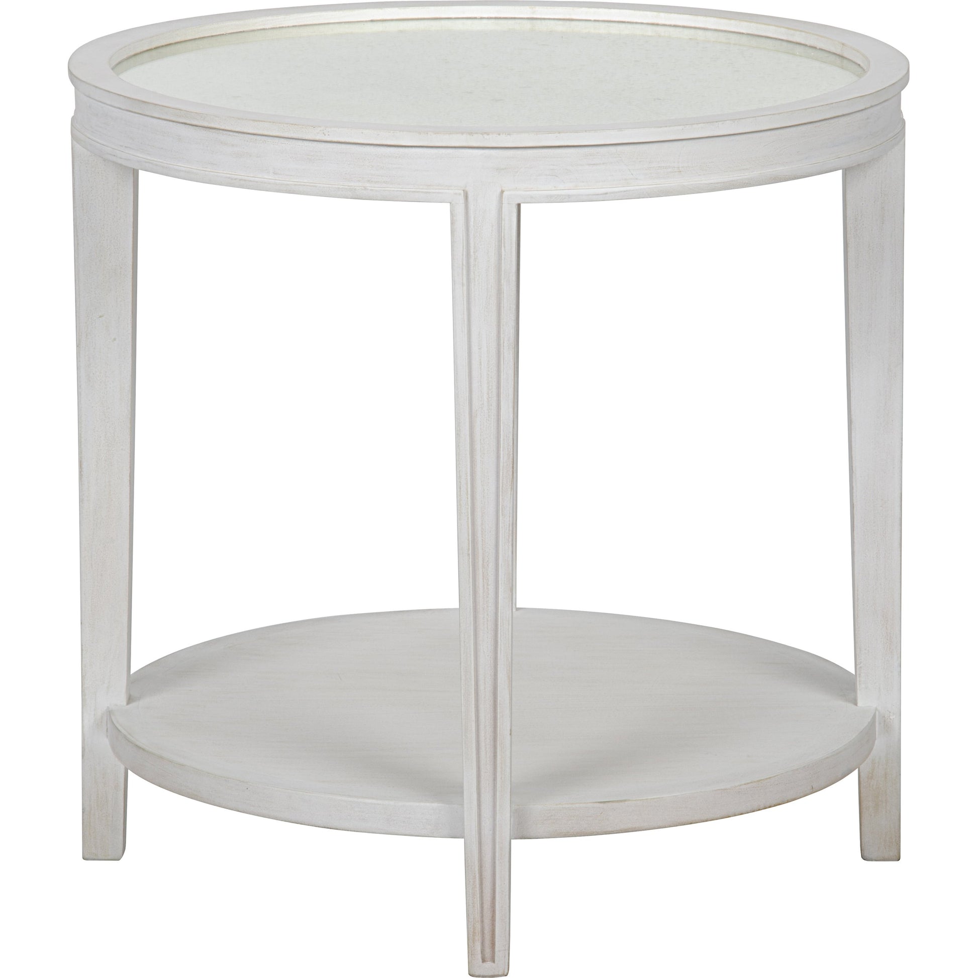 Imperial Side Table by Noir in white wash. Made from mahogany in a transitional style.