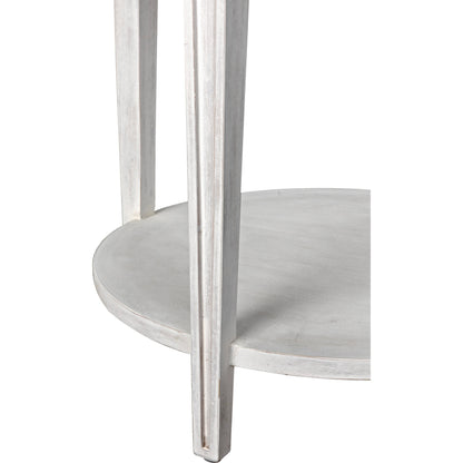 Imperial Side Table by Noir in white wash. Made from mahogany in a transitional style.