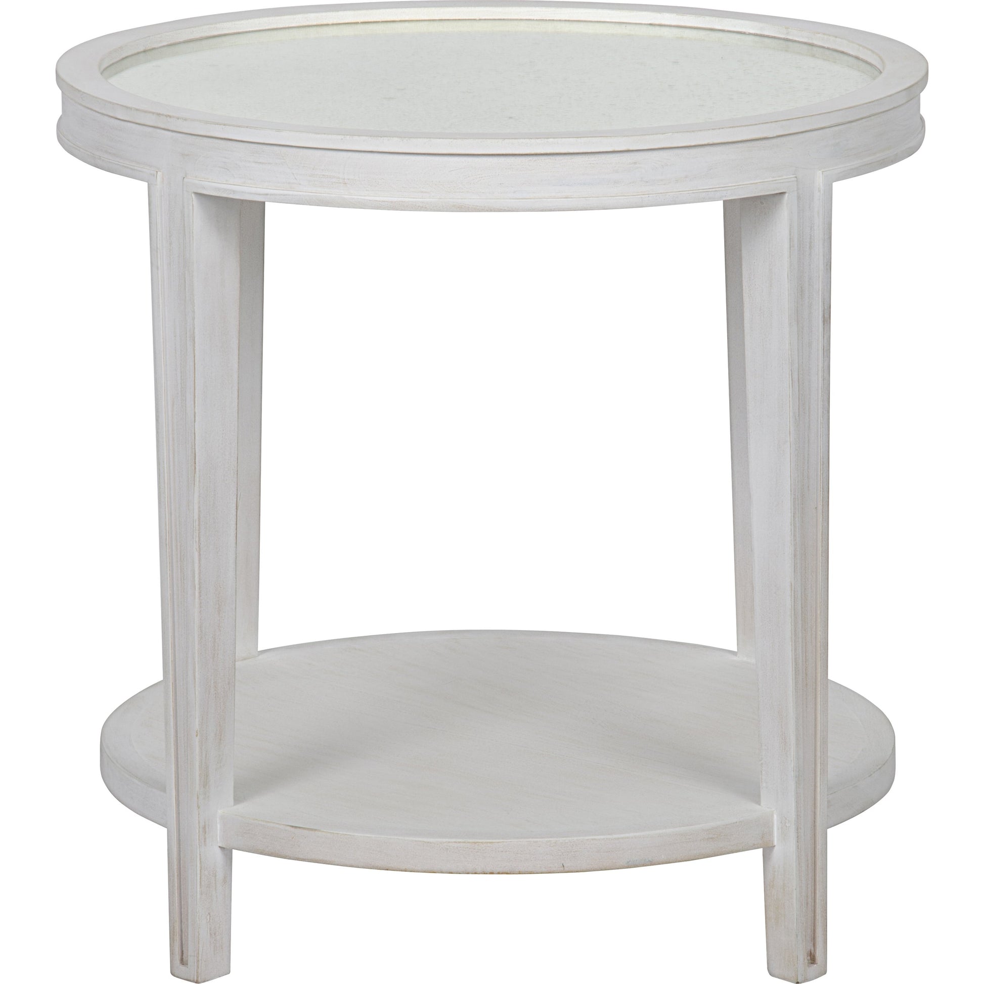 Imperial Side Table by Noir in white wash. Made from mahogany in a transitional style.