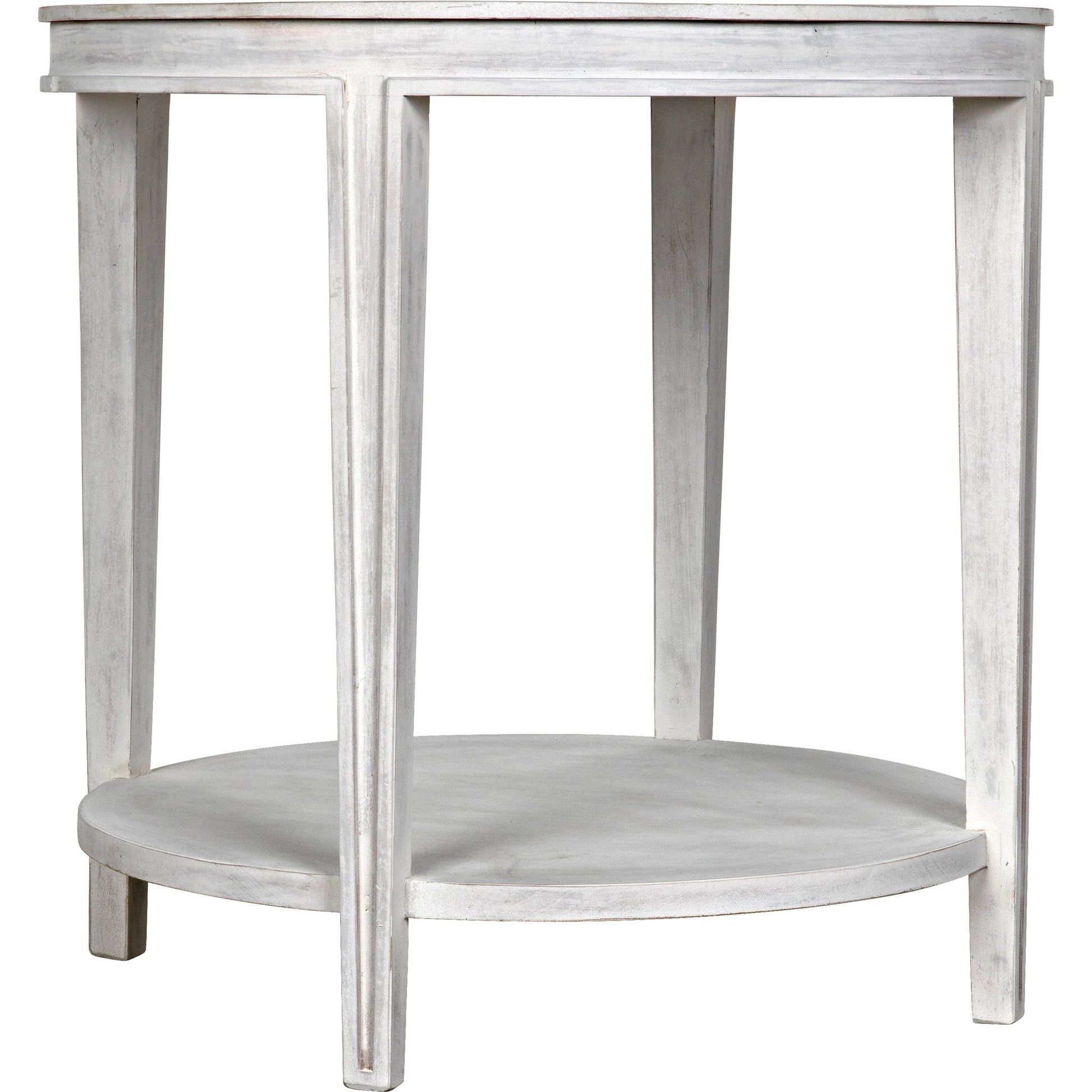 Imperial Side Table by Noir in white wash. Made from mahogany in a transitional style.