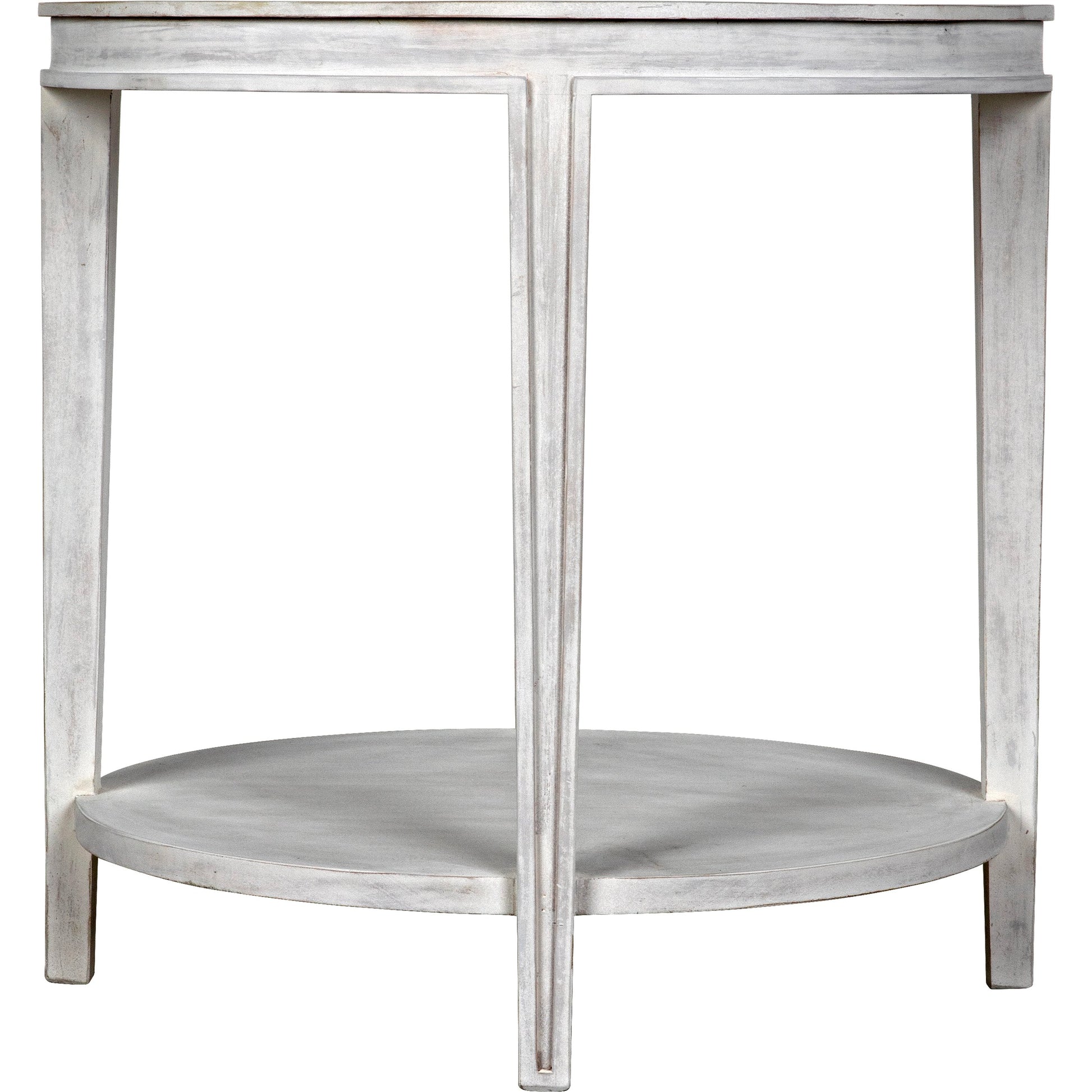 Imperial Side Table by Noir in white wash. Made from mahogany in a transitional style.