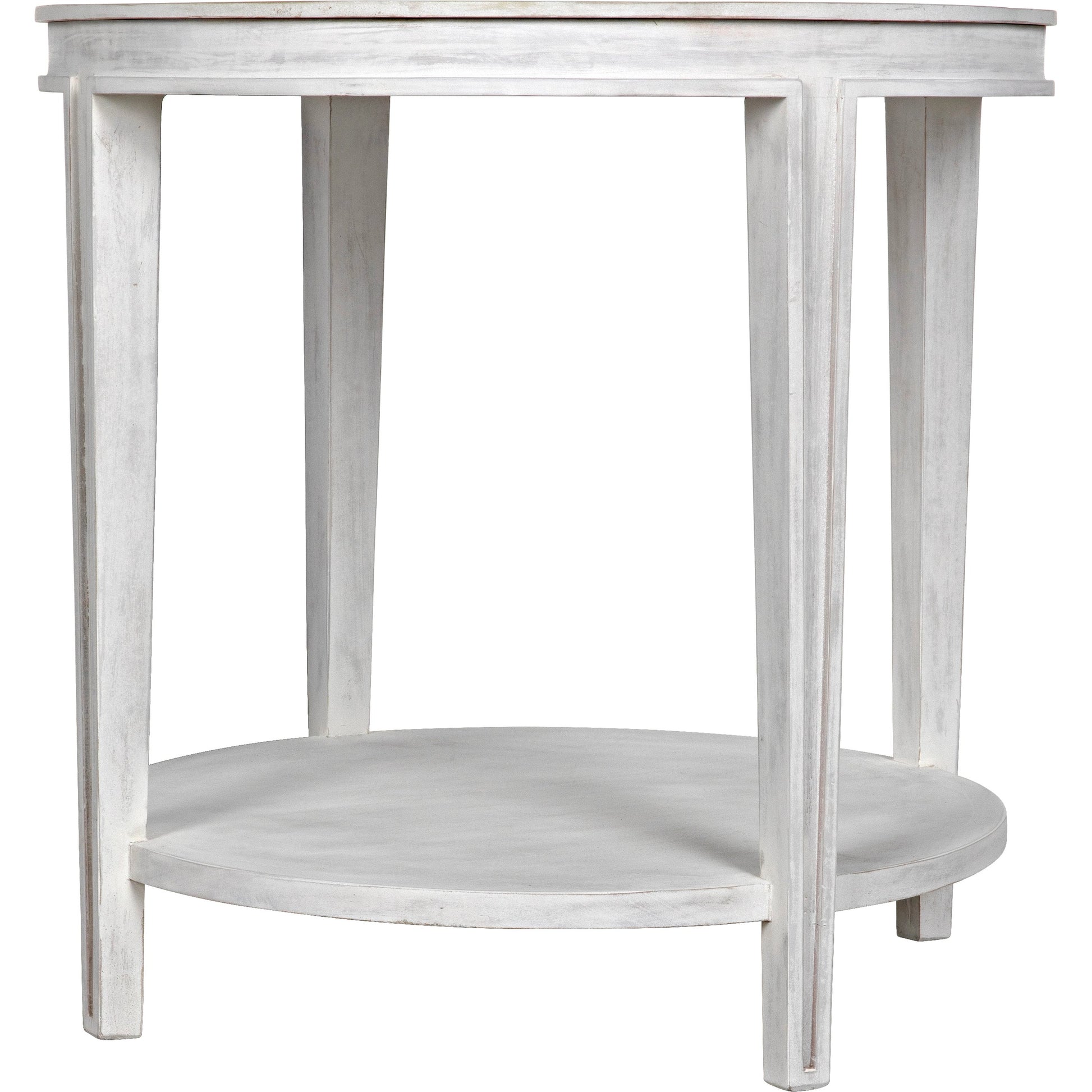Imperial Side Table by Noir in white wash. Made from mahogany in a transitional style.