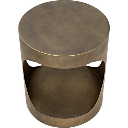 Eclipse Round Side Table by Noir. Made from metal in a transitional style.