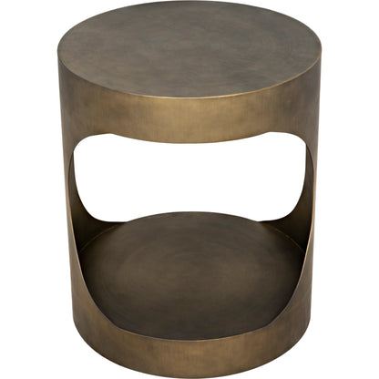 Eclipse Round Side Table by Noir. Made from metal in a transitional style.