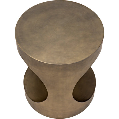 Eclipse Round Side Table by Noir. Made from metal in a transitional style.