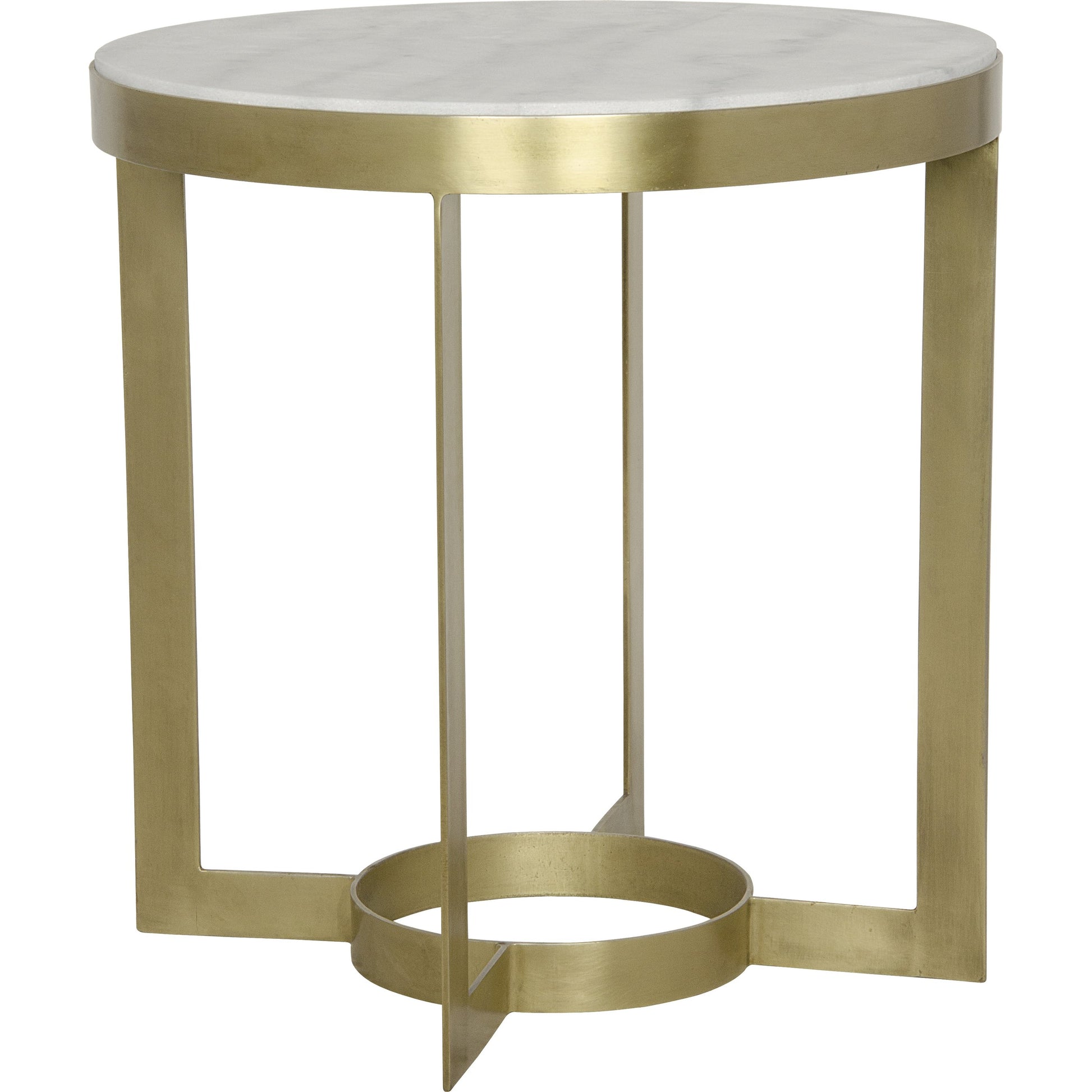 Parker Side Table by Noir in metal, black marble. Made from metal, marble in a transitional style.