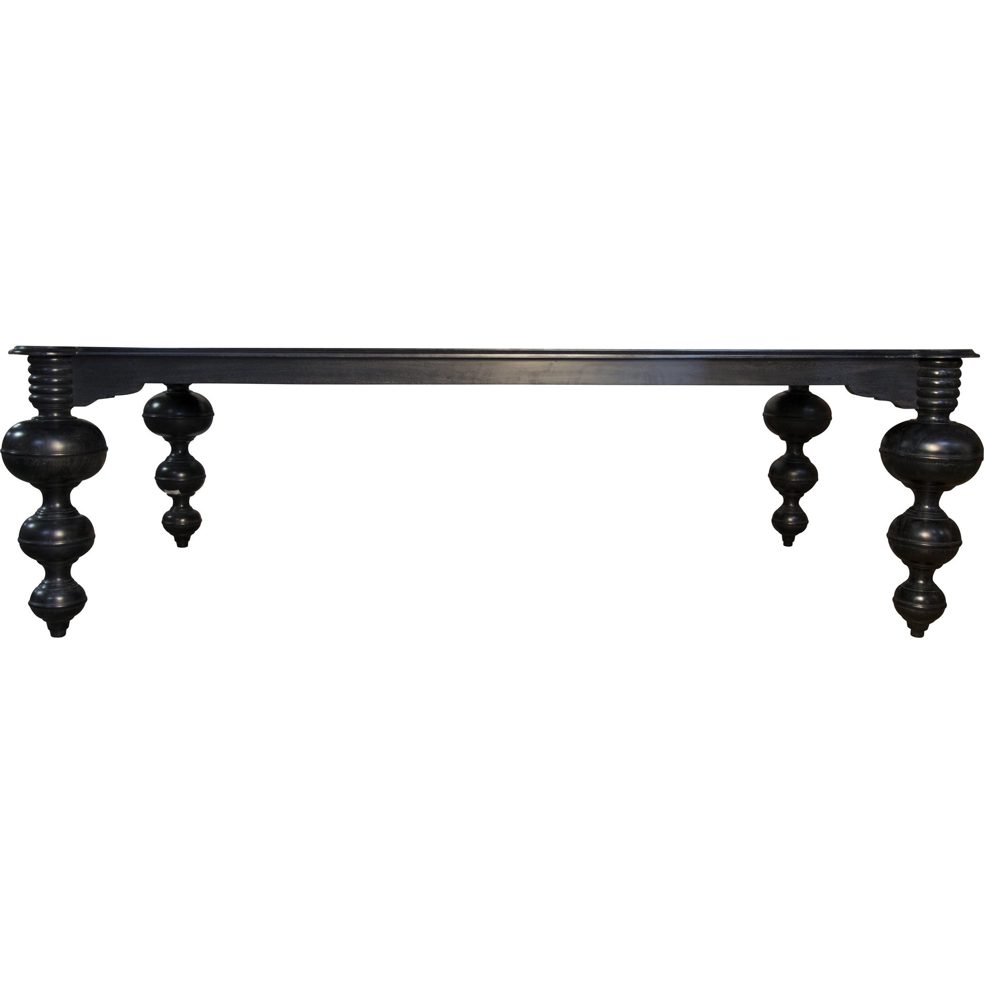 Claudio Dining Table by Noir in hand rubbed black. Made from mahogany in a eclectic & global style.