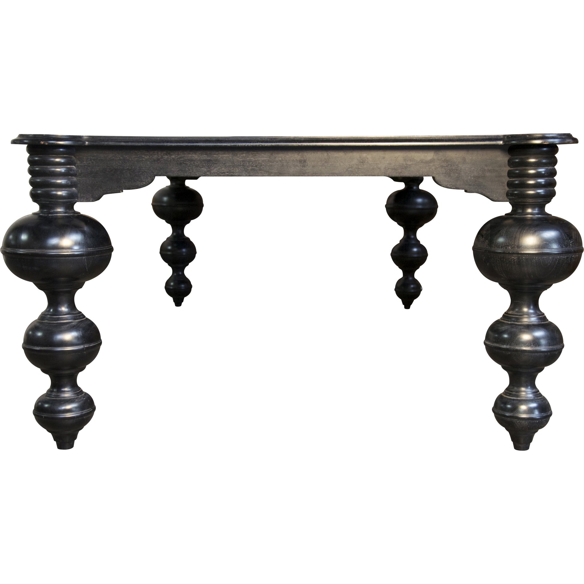 Claudio Dining Table by Noir in hand rubbed black. Made from mahogany in a eclectic & global style.