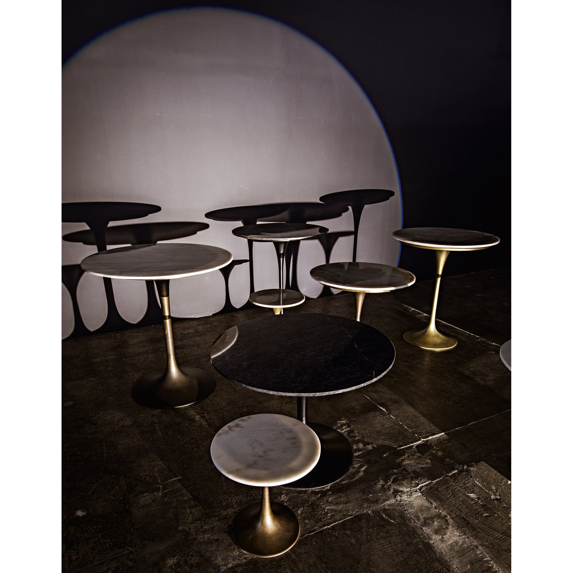 Laredo Bistro Table by Noir in metal, marble. Made from metal, marble in a modern style.