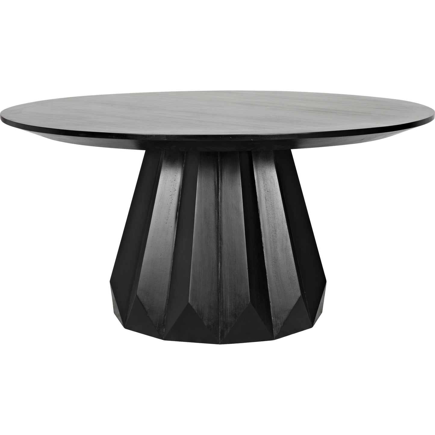000 SR-833986 | Primary Silo | Brosche Dining Table by Noir in hand rubbed black. Made from mahogany in a modern style.
