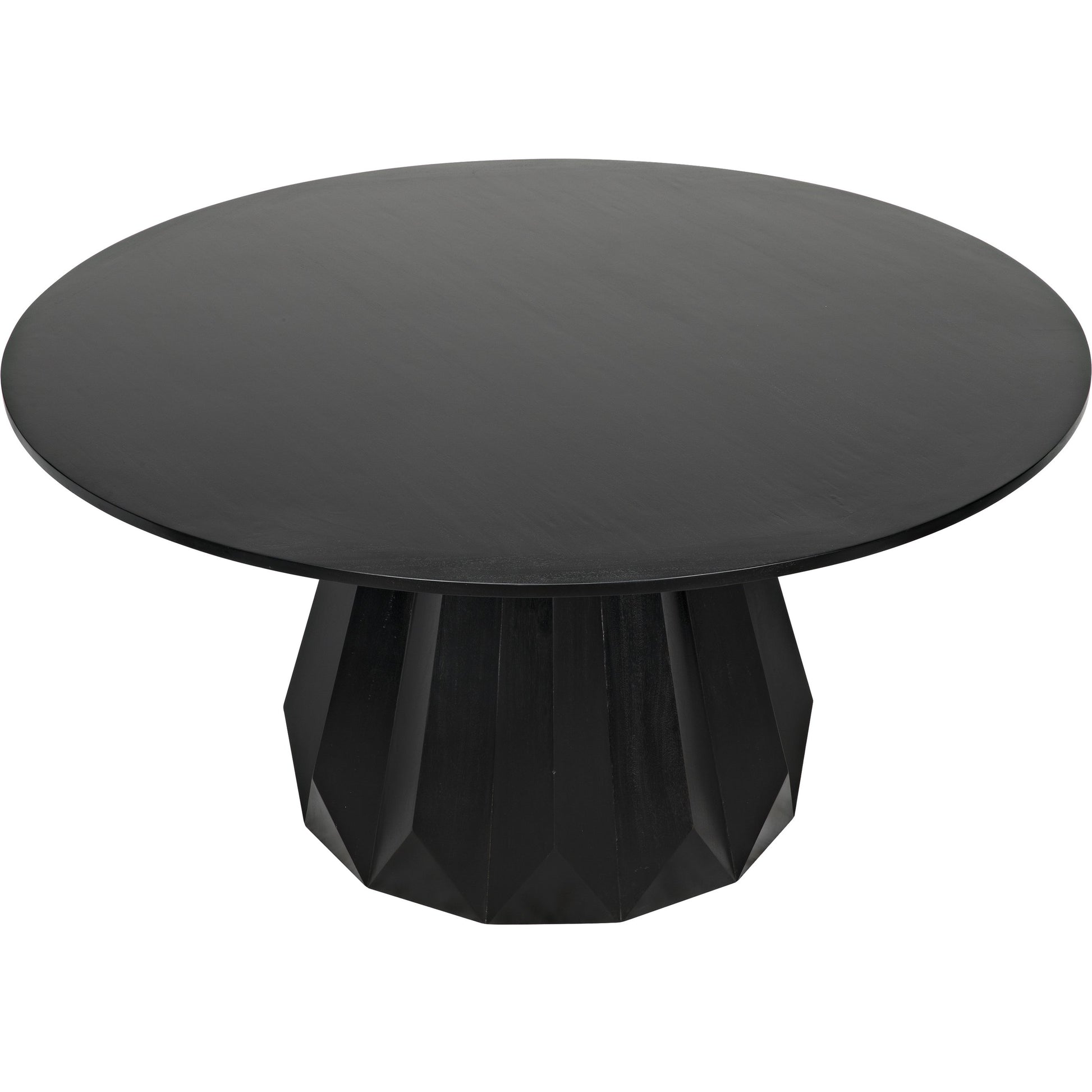 Brosche Dining Table by Noir in hand rubbed black. Made from mahogany in a modern style.