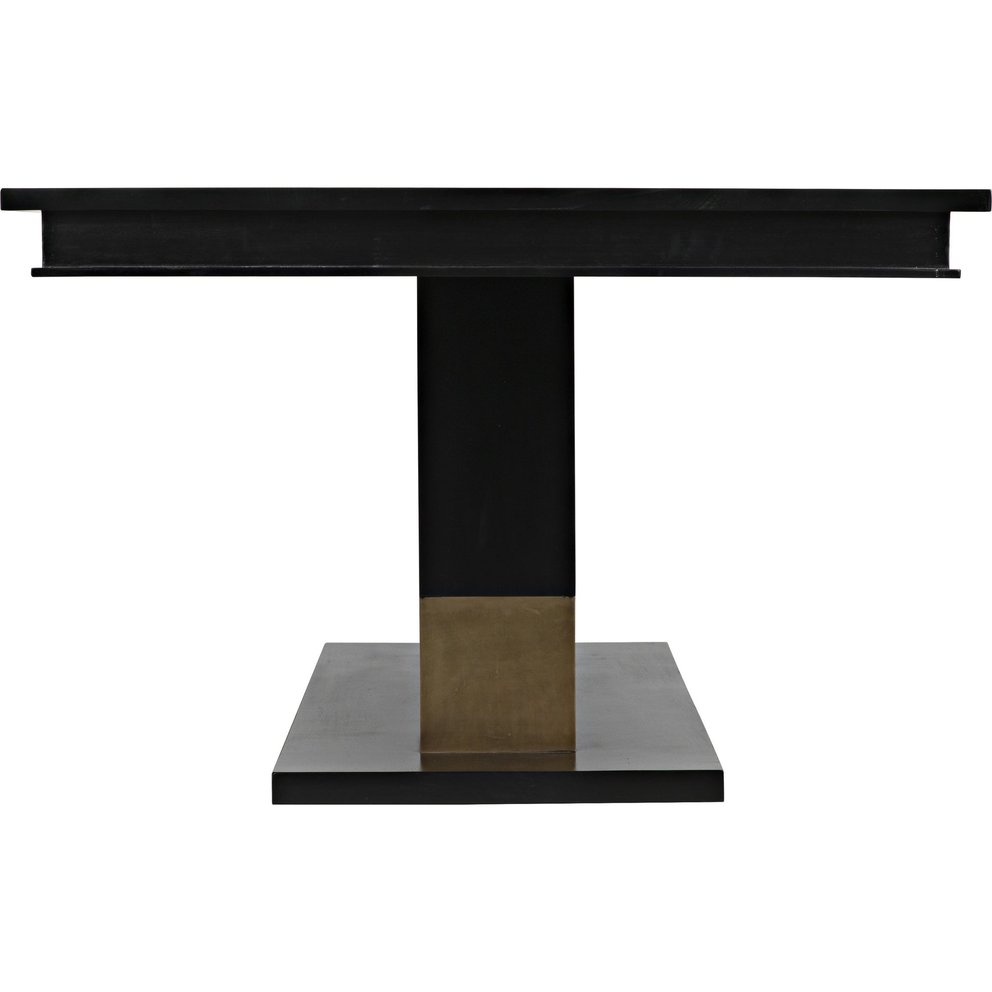 Ravenko Dining Table by Noir in hand rubbed black. Made from mahogany in a modern style.