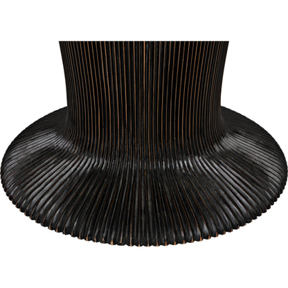 Portobello Dining Table by Noir in hand rubbed black. Made from mahogany in a eclectic & global style.