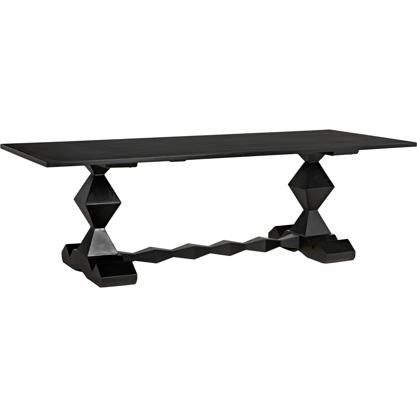 000 SI-1956940 | Primary Silo | Madeira Dining Table by Noir in hand rubbed black. Made from mahogany in a traditional style.