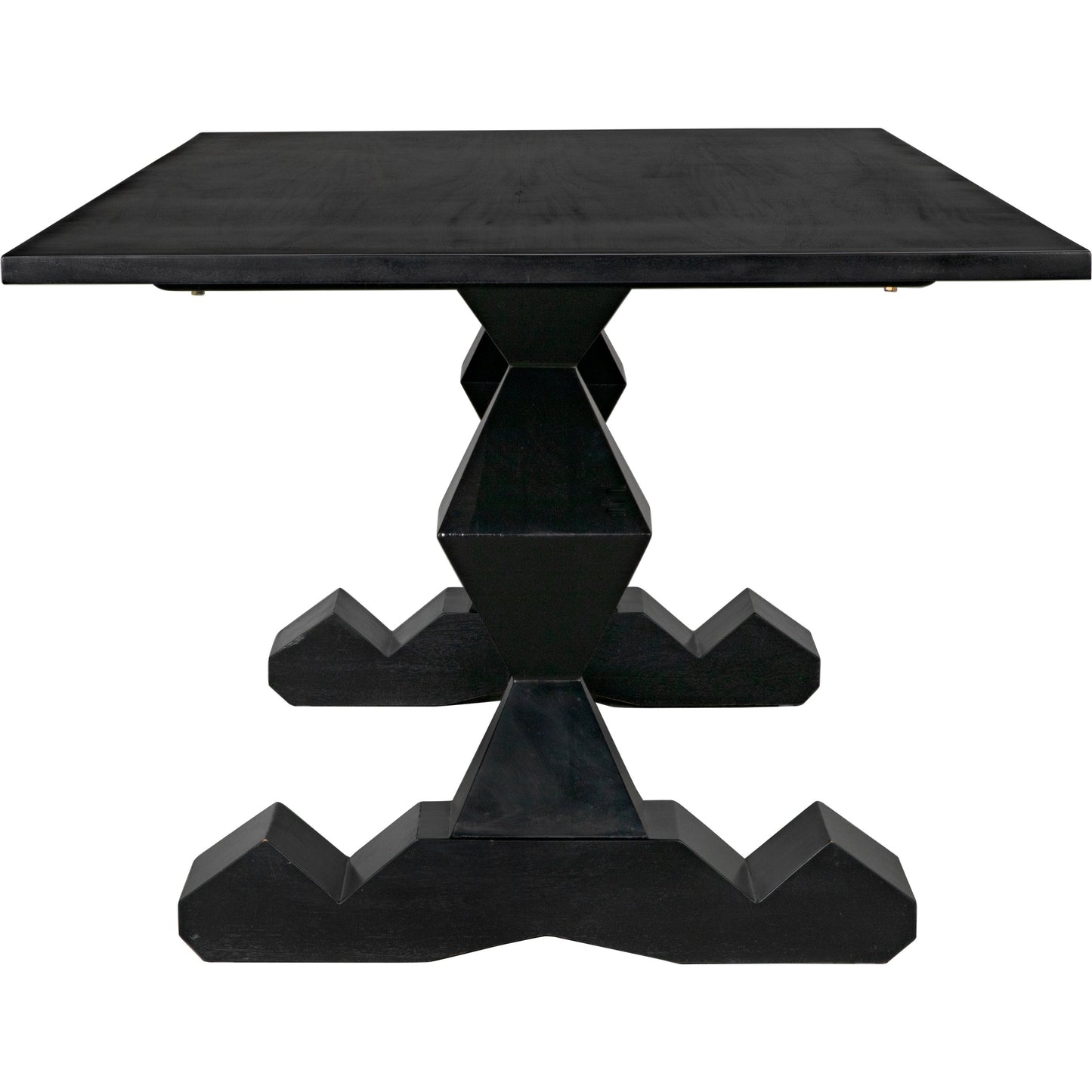 006 SI-1956940 | Additional Silo | Madeira Dining Table by Noir in hand rubbed black. Made from mahogany in a traditional style.