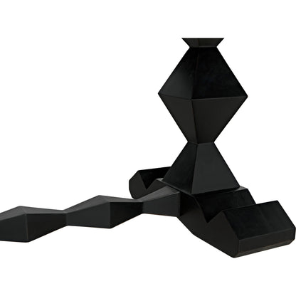 Madeira Dining Table by Noir in hand rubbed black. Made from mahogany in a traditional style.