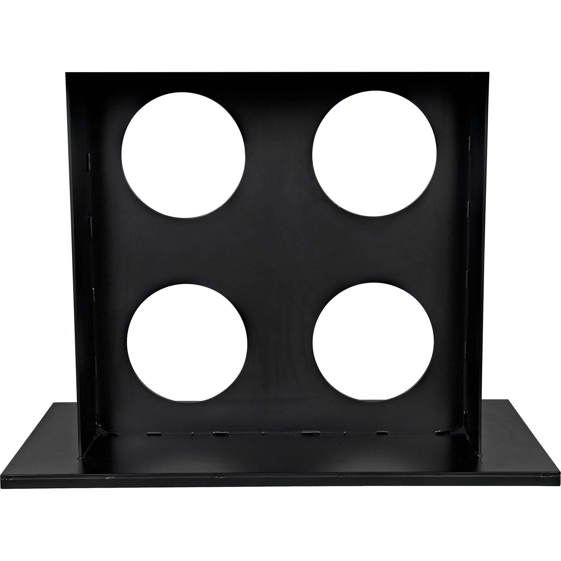 Cameron Table by Noir in dark walnut. Made from industrial steel, walnut, and veneer in a modern style.