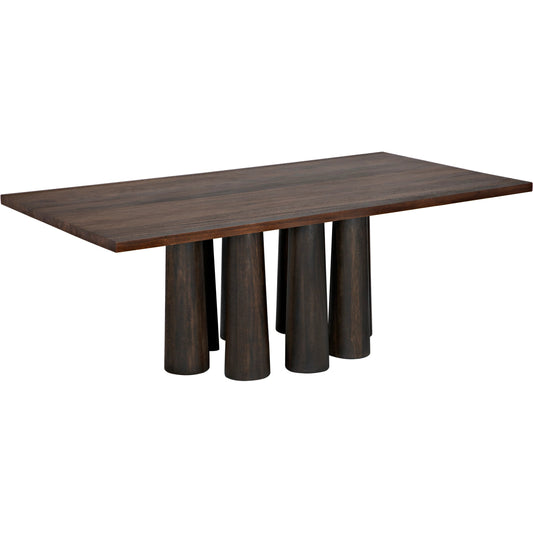 Severity Table by Noir in dark walnut & ebony. Made from walnut in a modern style.