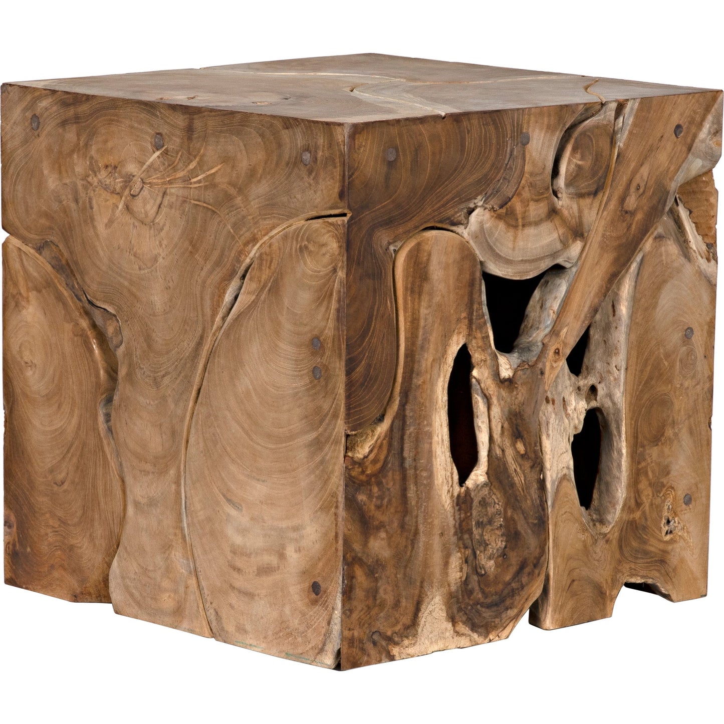005 S-335610 | Primary Silo | Vert Side Table by Noir in teak. Made from teak in a eclectic & global style.