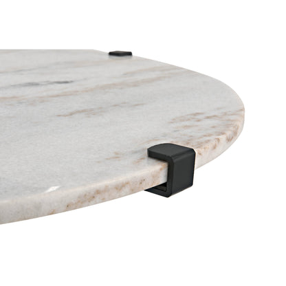 Edith Adjustable Side Table by Noir. Made from metal, quartz in a modern style.